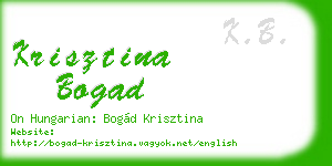 krisztina bogad business card